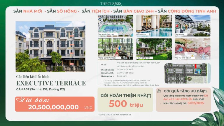 Hoa hậu Classia Khang Điền tìm chủ nhân đón tết 2025 -Quà tặng 500 tr, Nhận nhà ngay trong 24h