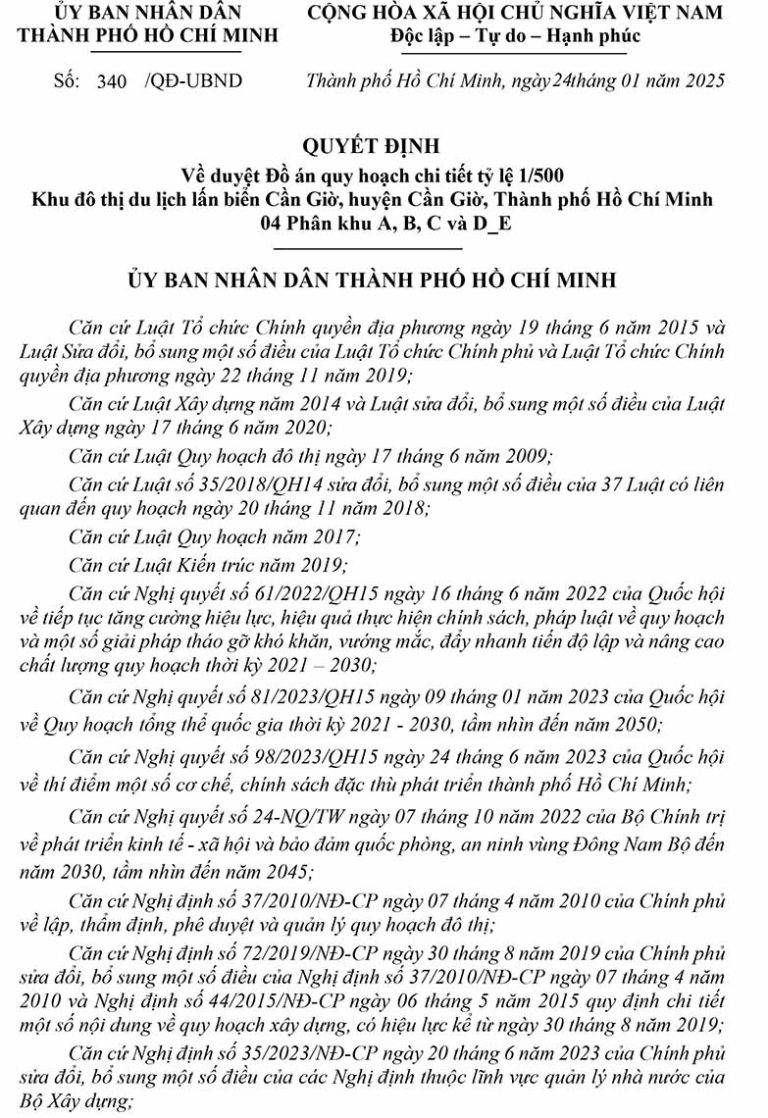 Cái tên sẽ NÓNG trong 2025: Vinhomes Lấn Biển Cần Giờ, chi tiết Đồ án quy hoạch chi tiết tỷ lệ 1/500