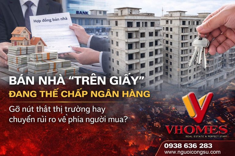 BÁN NHÀ TRÊN GIẤY ĐANG THẾ CHẤP NGÂN HÀNG: GỠ NGHẼN THỊ TRƯỜNG HAY CHUYỂN RỦI RO SANG NGƯỜI MUA?